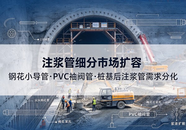 岗巴注浆管细分市场扩容，隧道钢花小导管、PVC 袖阀管、桩基后注浆管需求分化